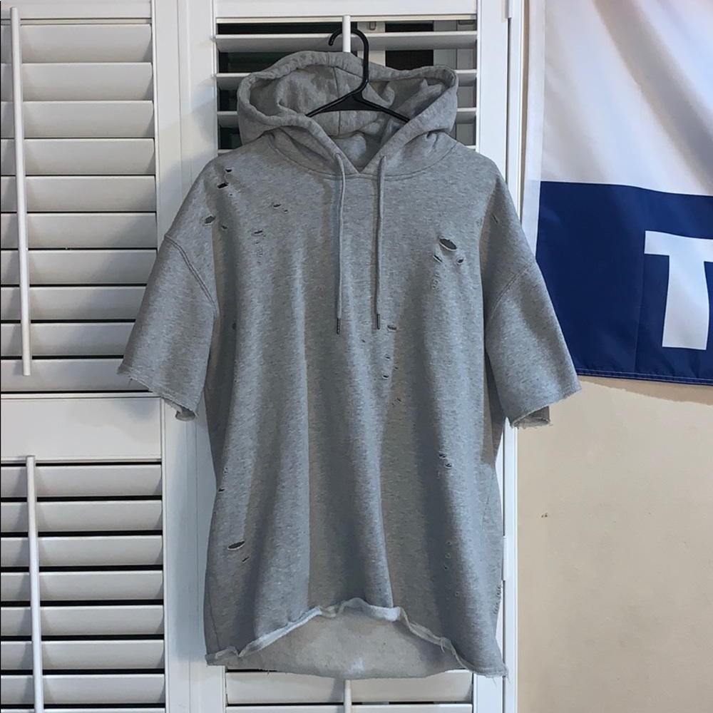 Pacsun Cutoff Sleeve Pullover Hoodie